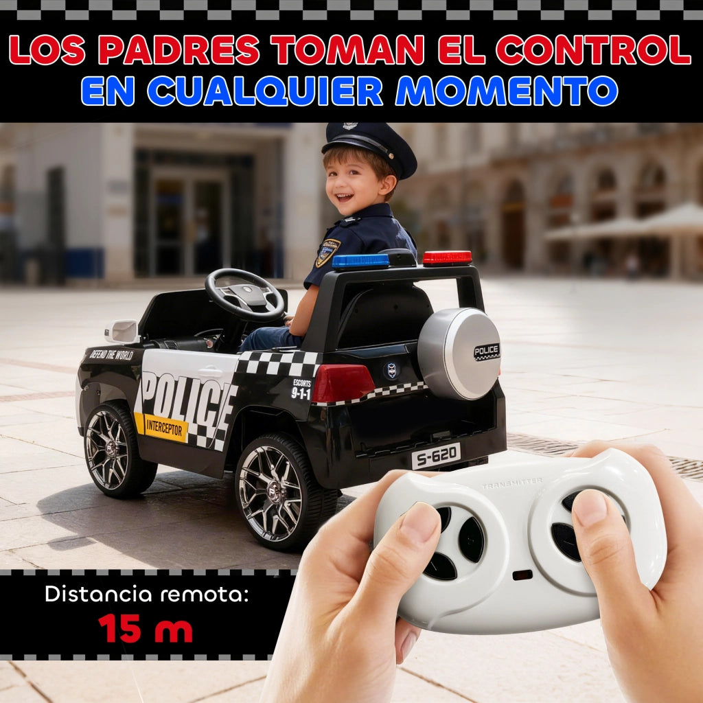 Auto Polizia Bambini Telecomando ¨C Zephmum ¨C Bianco