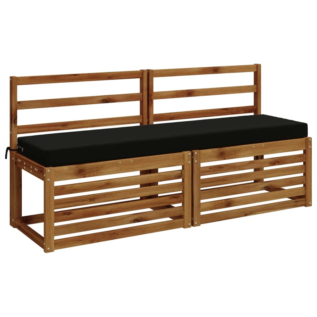Cuscini per Panchina a 2 Pezzi SOEST 2 pz 100% Poliestere Nero 949865