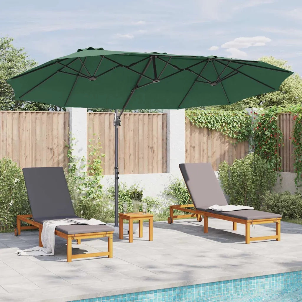 Ombrello | Parasolne Verde 372 x 198 x 243 cm Poliestere e Alluminio