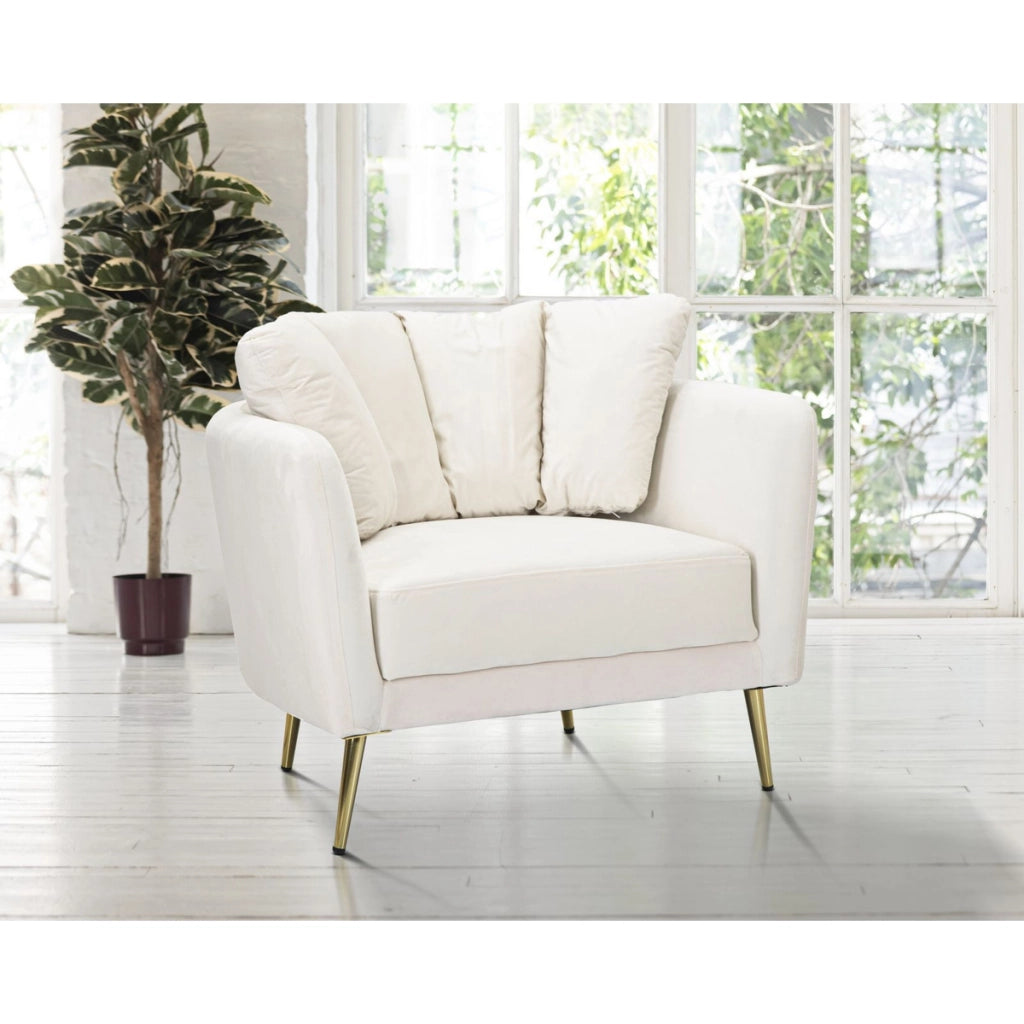 Poltrona VKH324, Beige, Legno, 88x77x74 cm