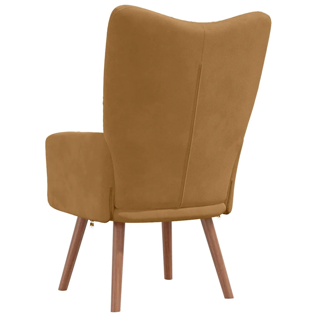 Sedia Relax Marrone in Velluto