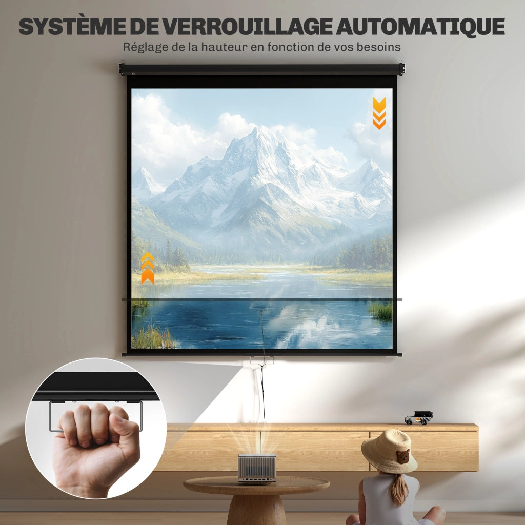 Schermo proiezione TV Home Cinema 99 pollici 4K HD ¨C zephmum ¨C 178x178 cm