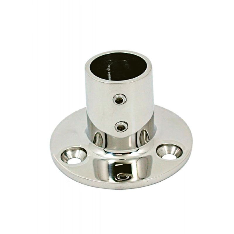 BASE INOX TONDA 90° Ø MM.25