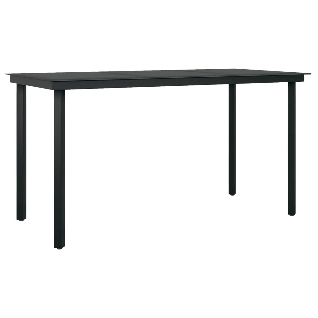 Set da Pranzo da Giardino 5 pz con Cuscini Nero 3099355
