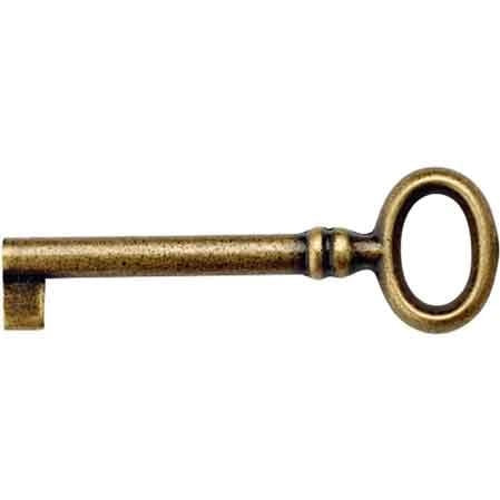 CHIAVE PER MOBILI '33718' 24x69 mm - Ottone antico - METAL GROUP