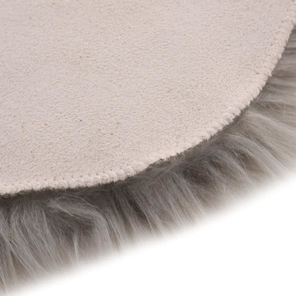 Tappeto in Similpelle di Pecora 60x90 cm Grigio Chiaro 284712