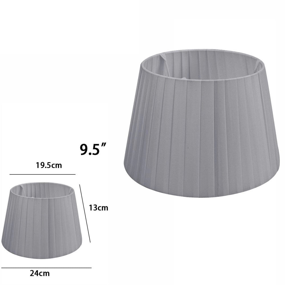 Trade Shop - Paralume Conico Cilindro Moderno Ricambio Per Lampada E Applique In Tessuto Tnt - Grigio Scuro   -9,5"   -