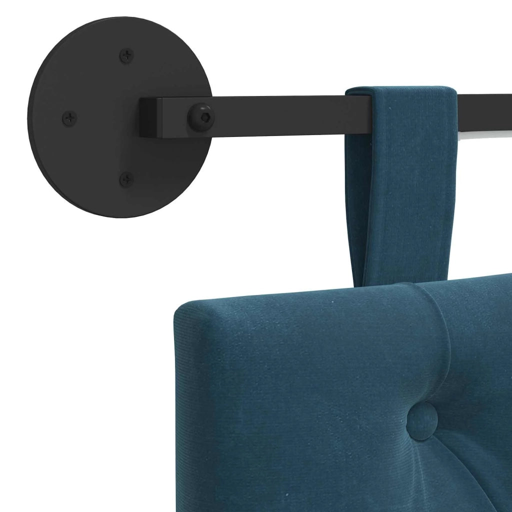 Testiera | Testata sospesa Con luce LED Blu Velluto