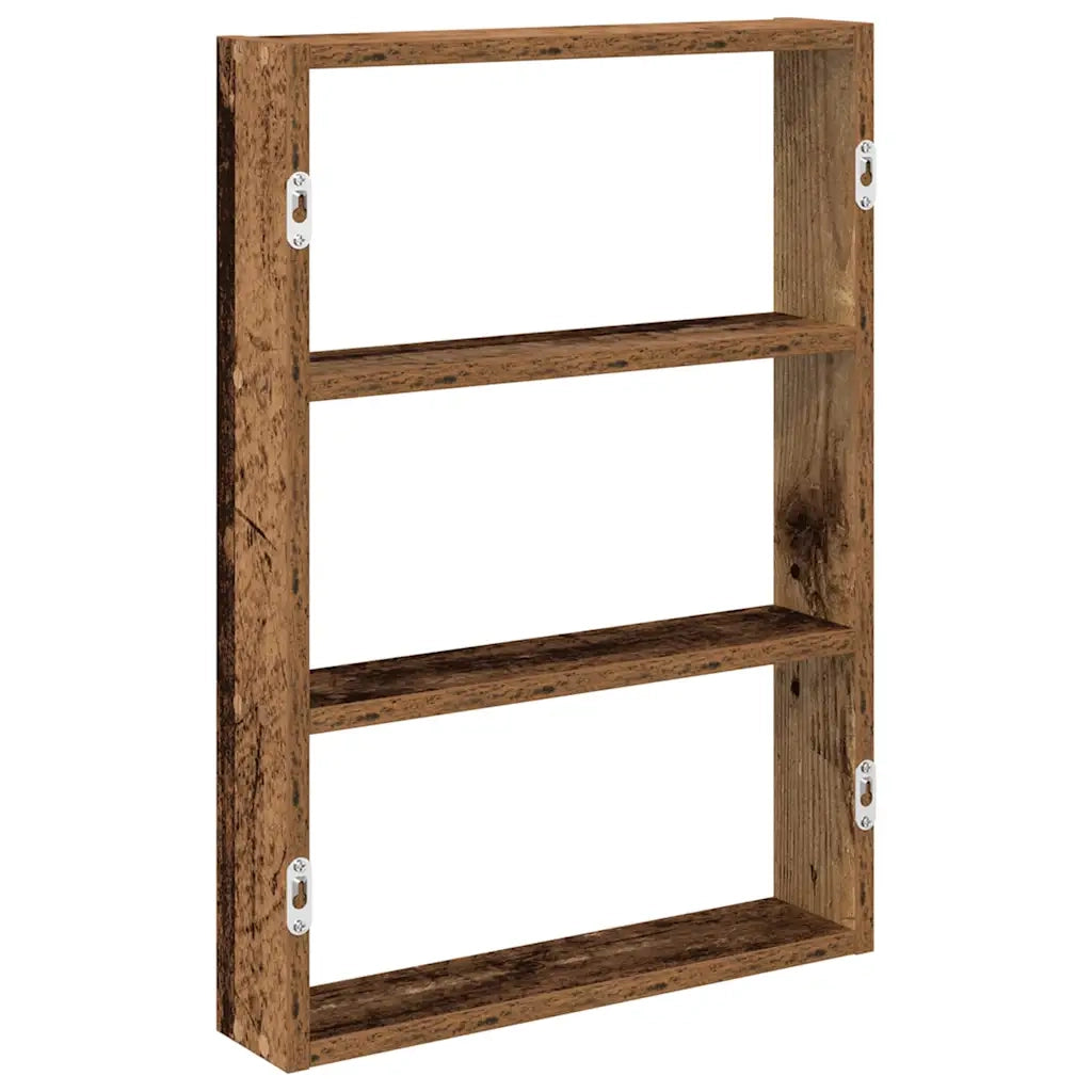 Scaffale a Parete Legno Vecchio 43x9x60 cm in Truciolato 860056