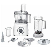 Bosch MCM3200W MultiTalent 3 Robot da Cucina Compatto 800W 2 Velocita' Funzione Pulse Ciotola 2.3 L Bicchiere Frullatore 1 L colore Bianco