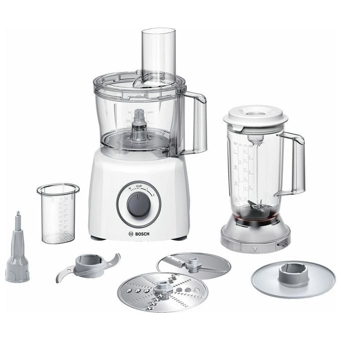 Bosch MCM3200W MultiTalent 3 Robot da Cucina Compatto 800W 2 Velocita' Funzione Pulse Ciotola 2.3 L Bicchiere Frullatore 1 L colore Bianco