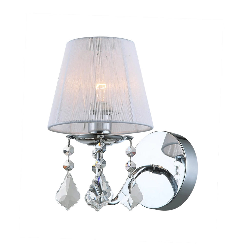 Applique Italux Cornelia con cristalli cromata E14 40W