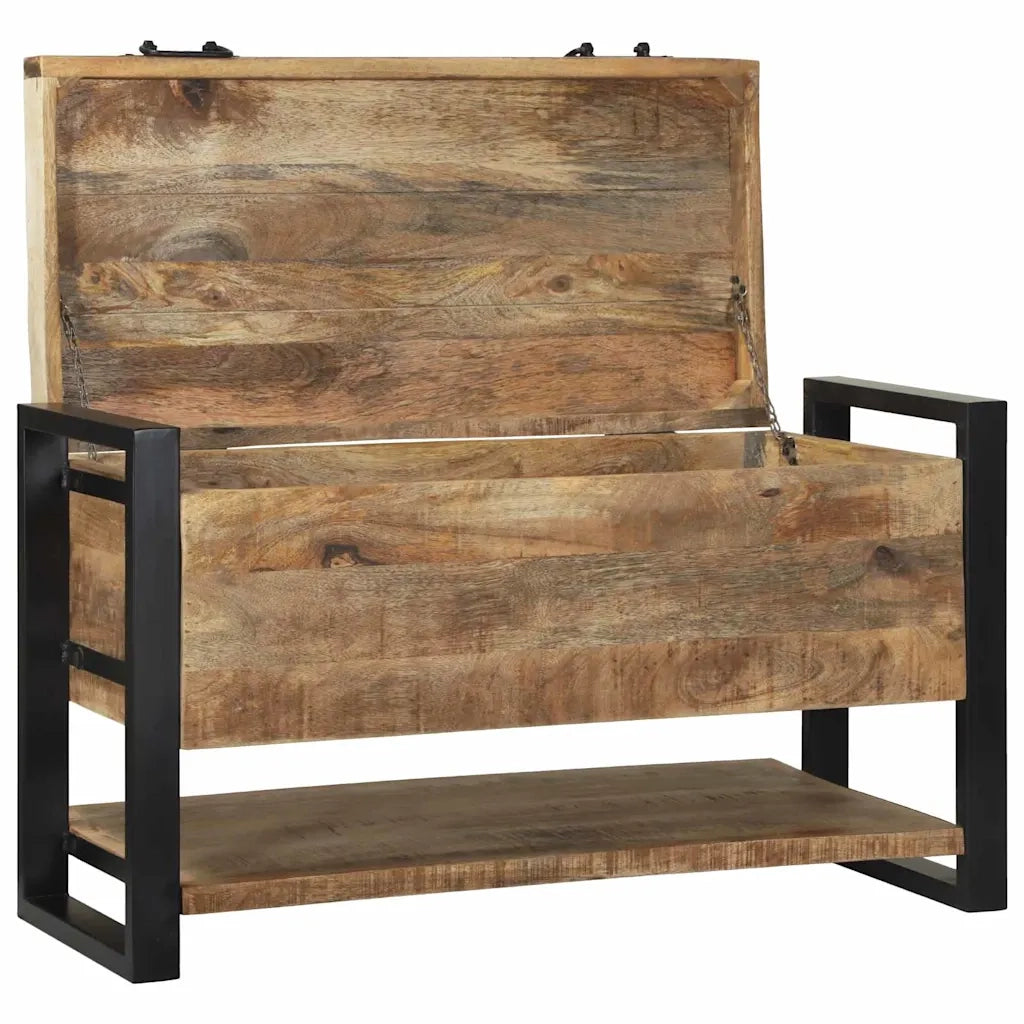 Scatola di Stoccaggio Marrone Legno massello di mango 4015975