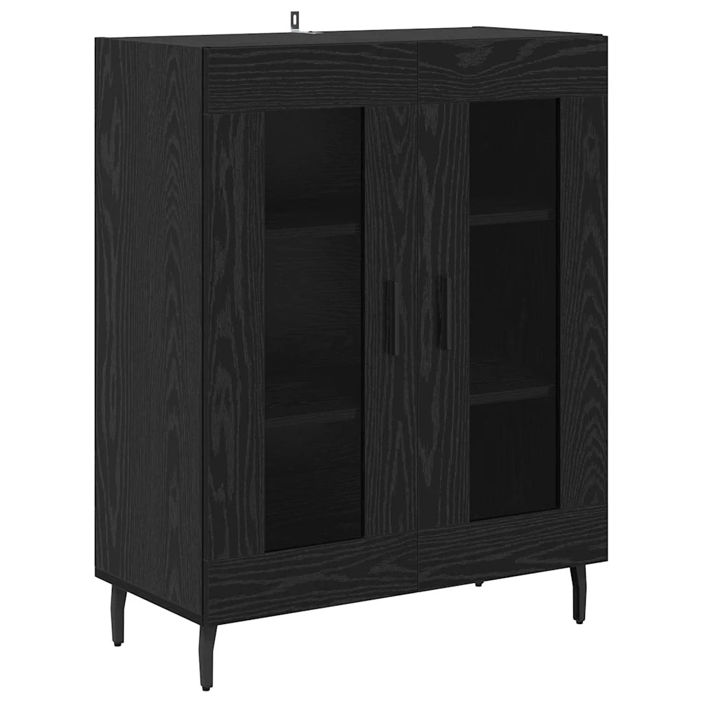Credenza | Madia | Buffet da pranzo | Armadio da pranzo Rovere Nero 69,5 x 34 x 180 cm