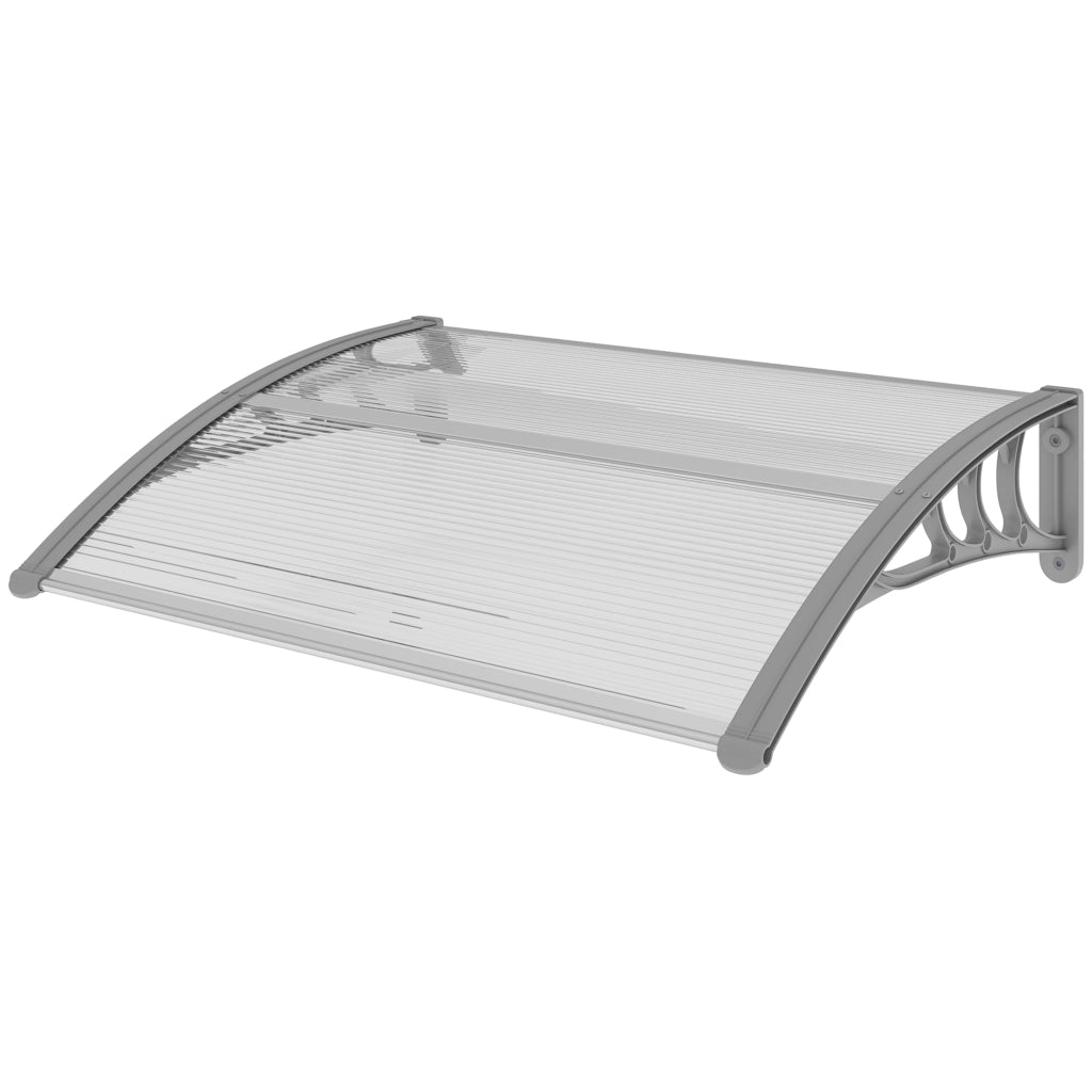 Tettoia in Policarbonato Anti-UV da Esterno per Porte e Finestre da 100x80 cm 118948