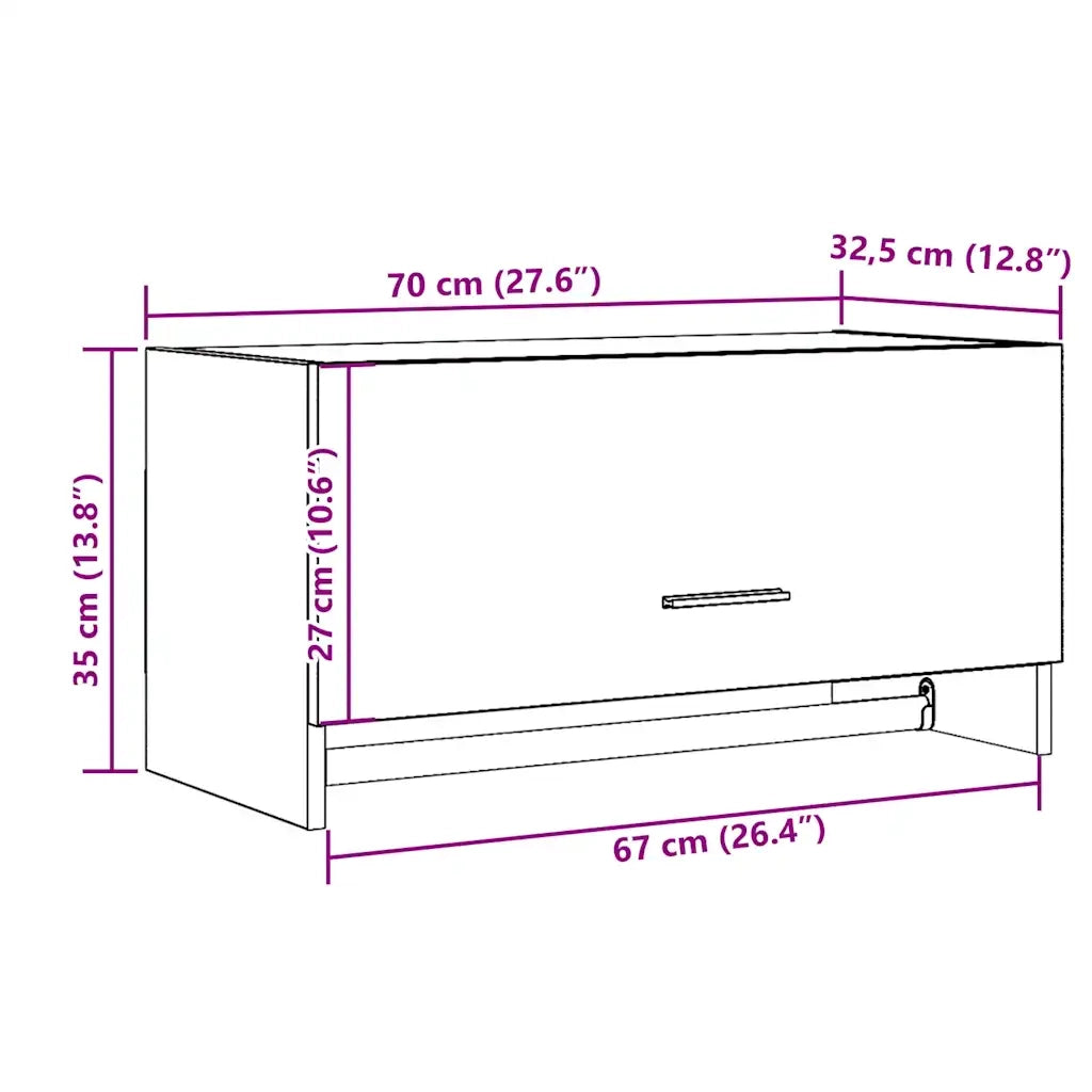 Armadio Legno Vecchio 70x32,5x35 cm in Legno Multistrato CFW1887036