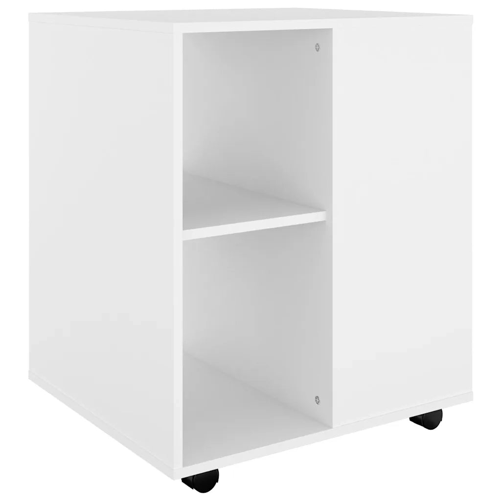 Mobiletto con Ruote Bianco 60x53x72 cm in Legno Multistrato 808458