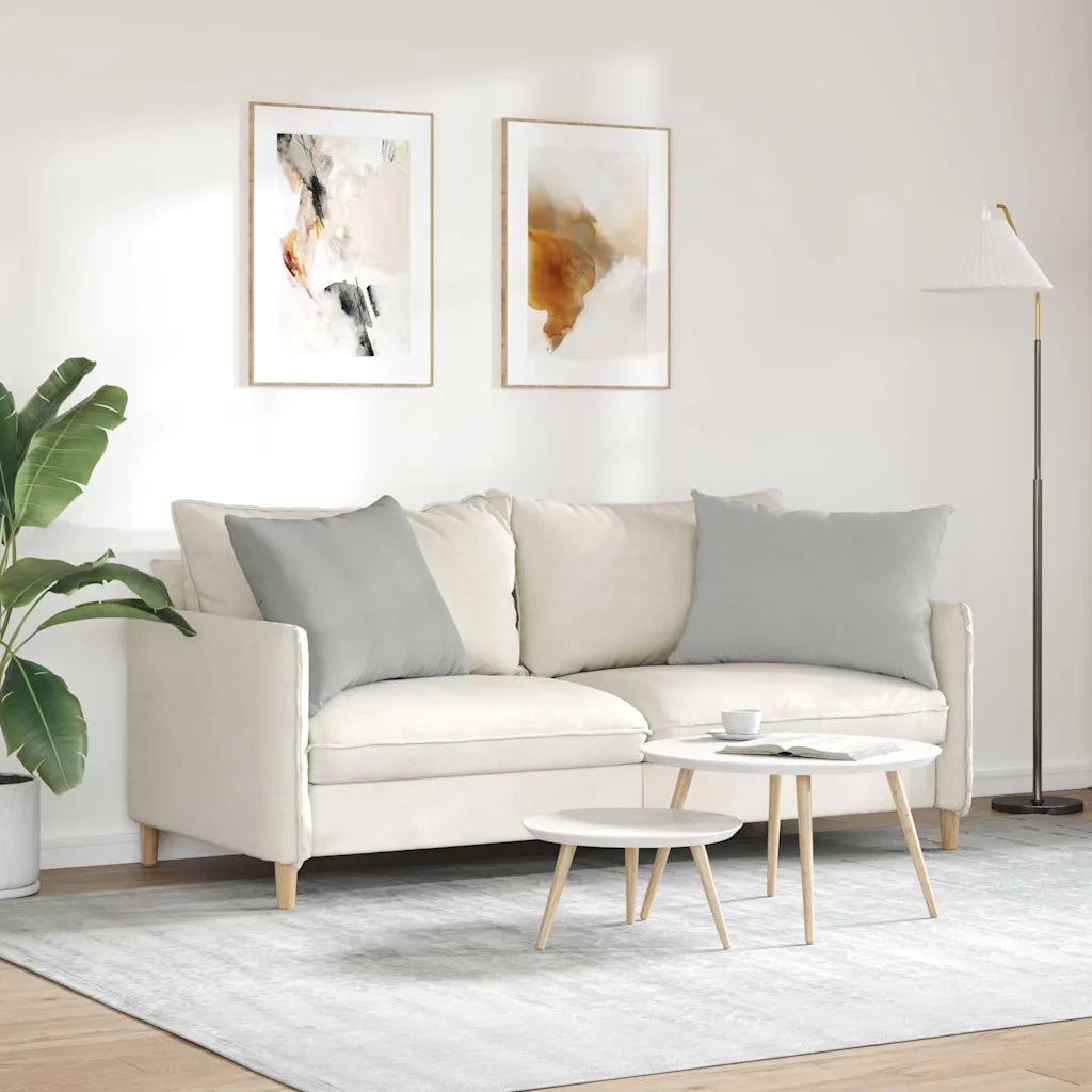 Cuscini da Divano 2 pcs Grigio chiaro 70 x 50 cm Tessuto 42013769