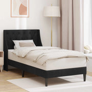 Struttura del letto con testiera Nero 90 x 190 cm Velluto 42027398