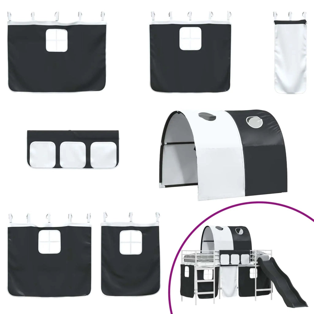Struttura del letto loft per bambini Bianco e Nero 90 x 190 cm 42020852