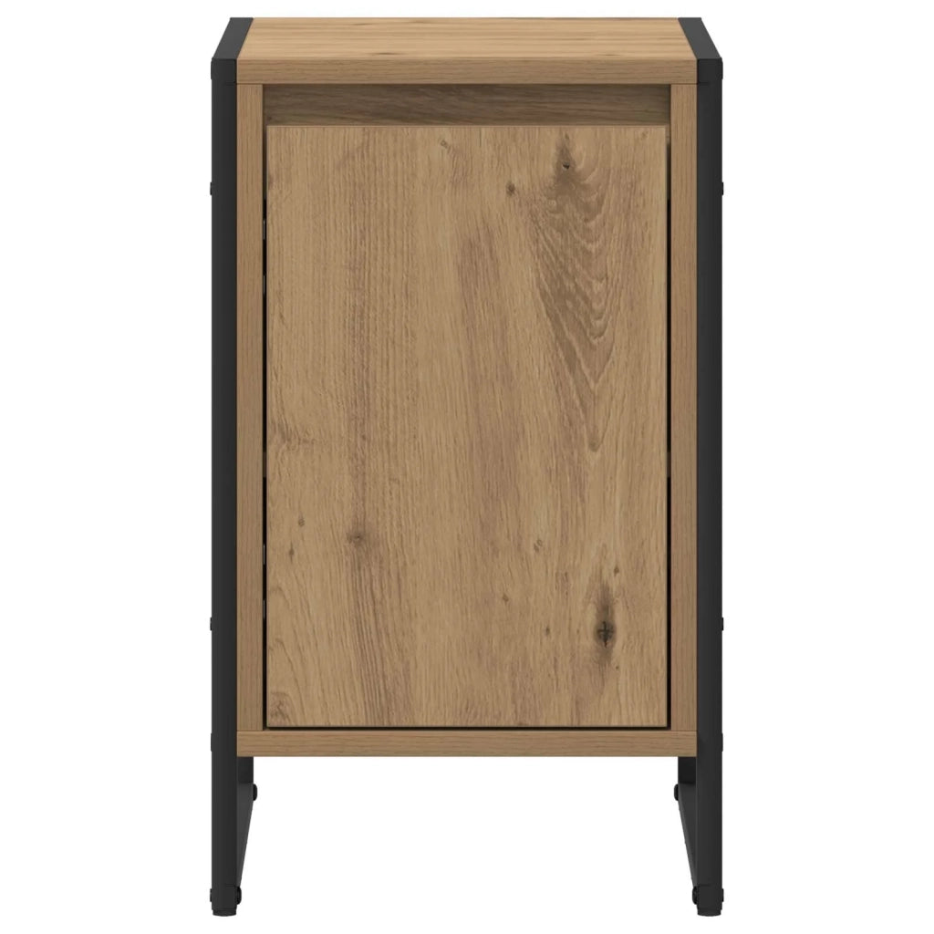 Set di 2 Comodini | Armadio da Notte | Mobiletto da notte Rovere Artigianale 39,5 x 30 x 50 cm