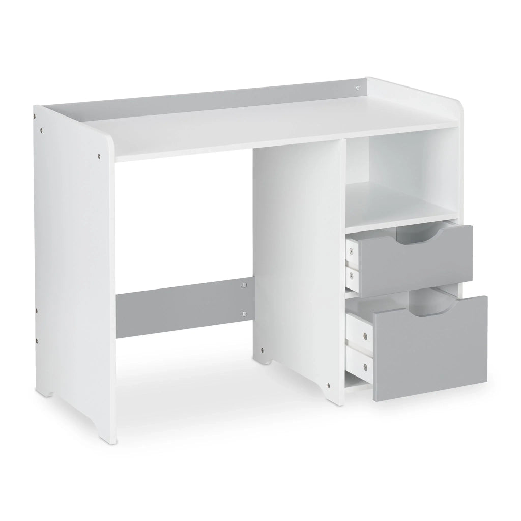 Scrivania compatta per bambini con cassetti 80 x 50 x 75 cm design sobrio atmosfera accogliente in MDF bianco 13_0012329