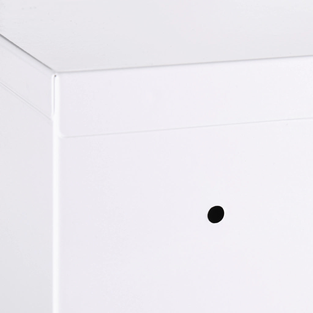 Armadietto per medicinali ULEVR 30x14x46 cm in acciaio bianco, 3 ripiani, chiudibile a chiave