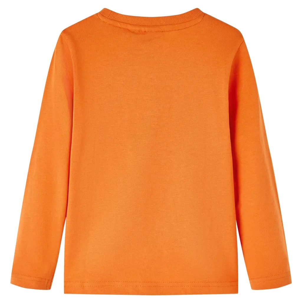 Maglietta per Bambini a Maniche Lunghe Arancione Scuro 128 13117