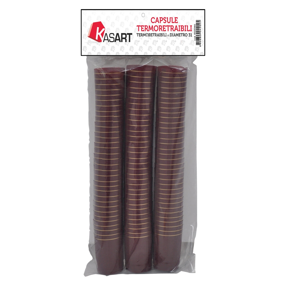 1cf capsule termoretraibili per bottiglie spumante oro - ø33 x  h 55 mm cod:ferx.8026992nlm.stock