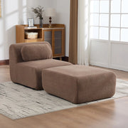 Divano 3 Posti in Tessuto ¨C MINIMAL ¨C Beige/Cammello