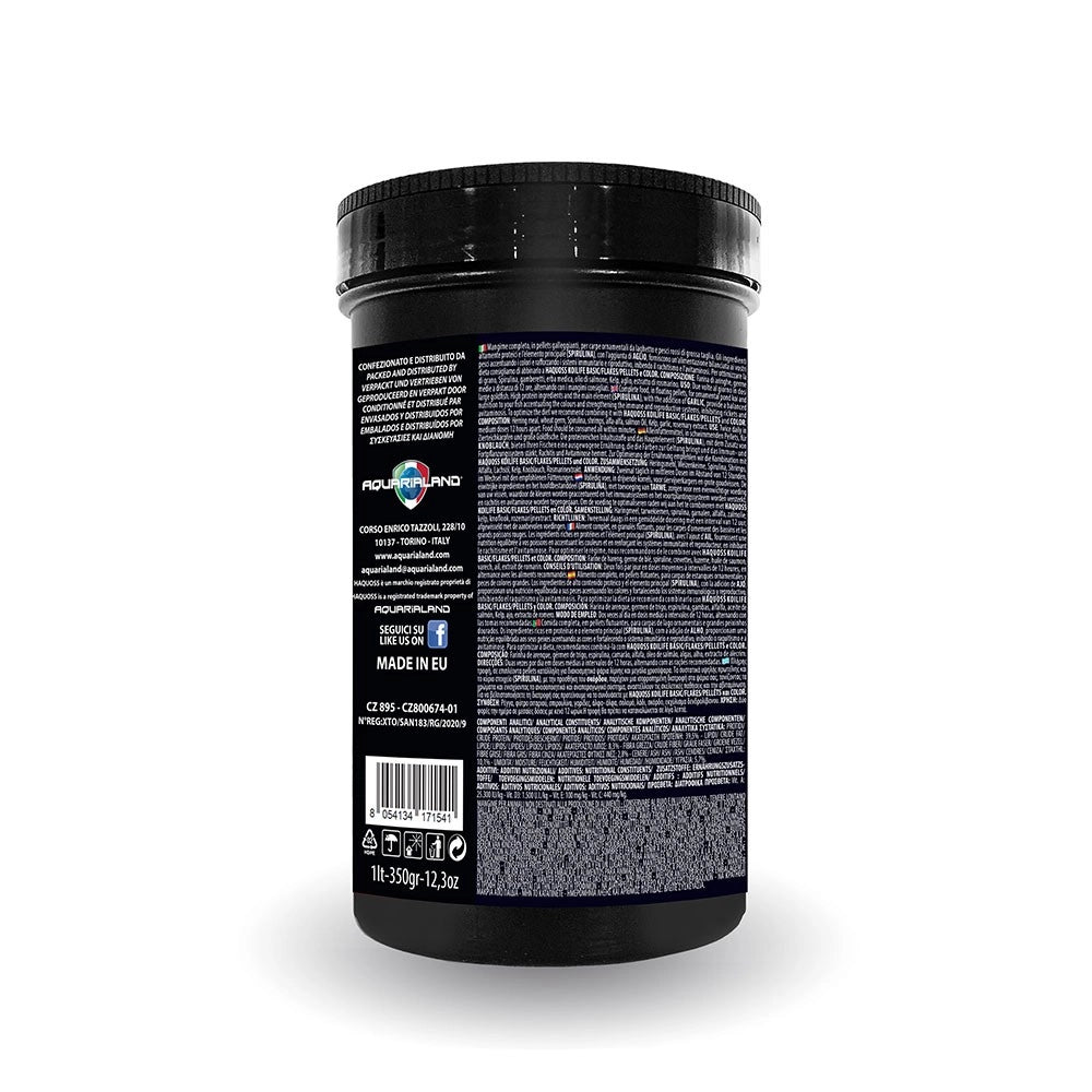 Haquoss KoiLife Spirulina 1000ml/350gr Ø6mm - mangime in pellet con Spirulina per pesci da laghetto
