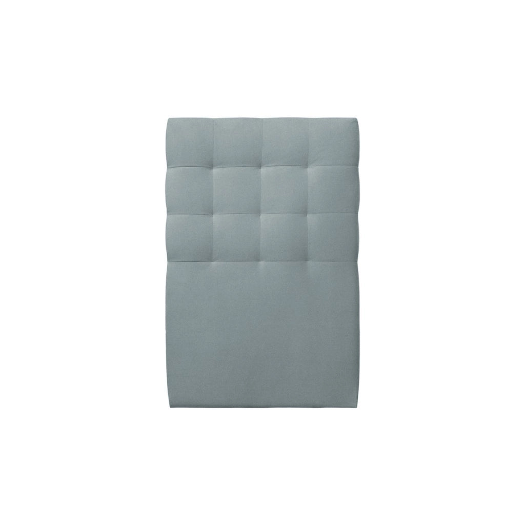 Testiera in tessuto velluto grigio blu imbottita L90 cm