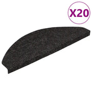 Tappetini Autoadesivi per Scale 20 pz | Gradini per Scale Neri 56x17x3 cm