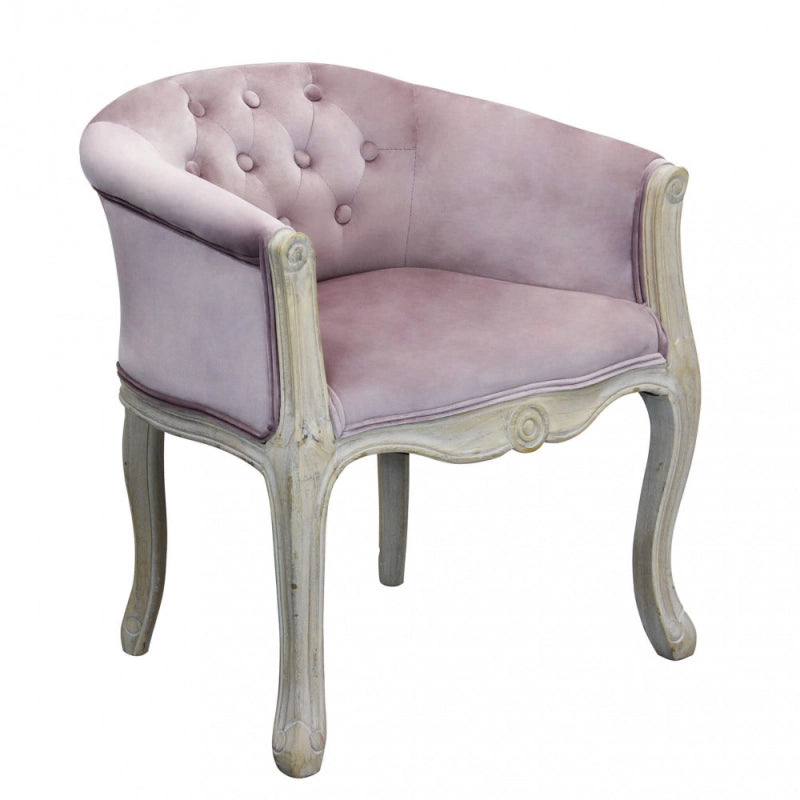 Set di 2 POLTRONE COREEN IN VELLUTO ROSA