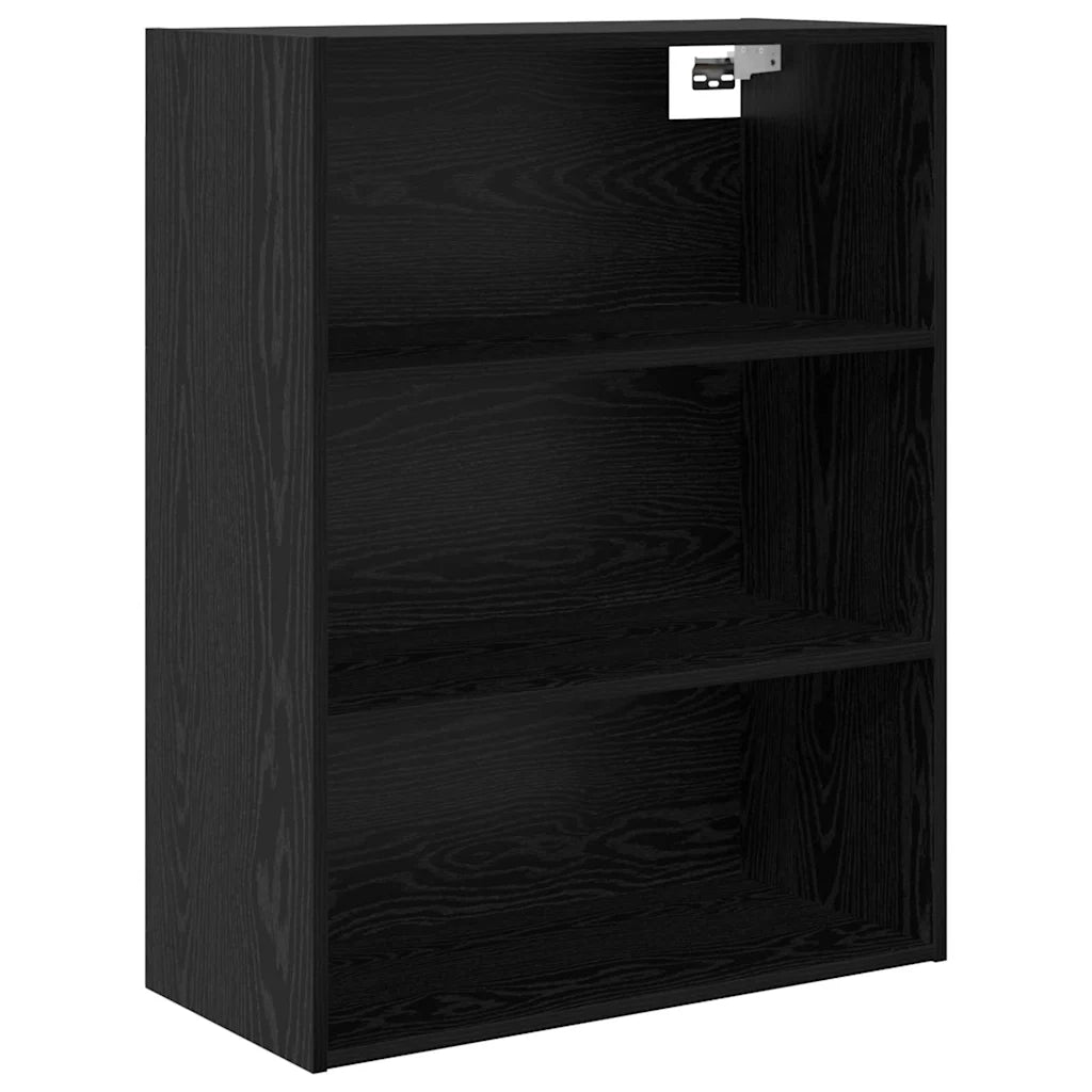 Credenza | Madia | Buffet da pranzo | Armadio da pranzo Rovere Nero 69,5 x 34 x 180 cm Legno multistrato