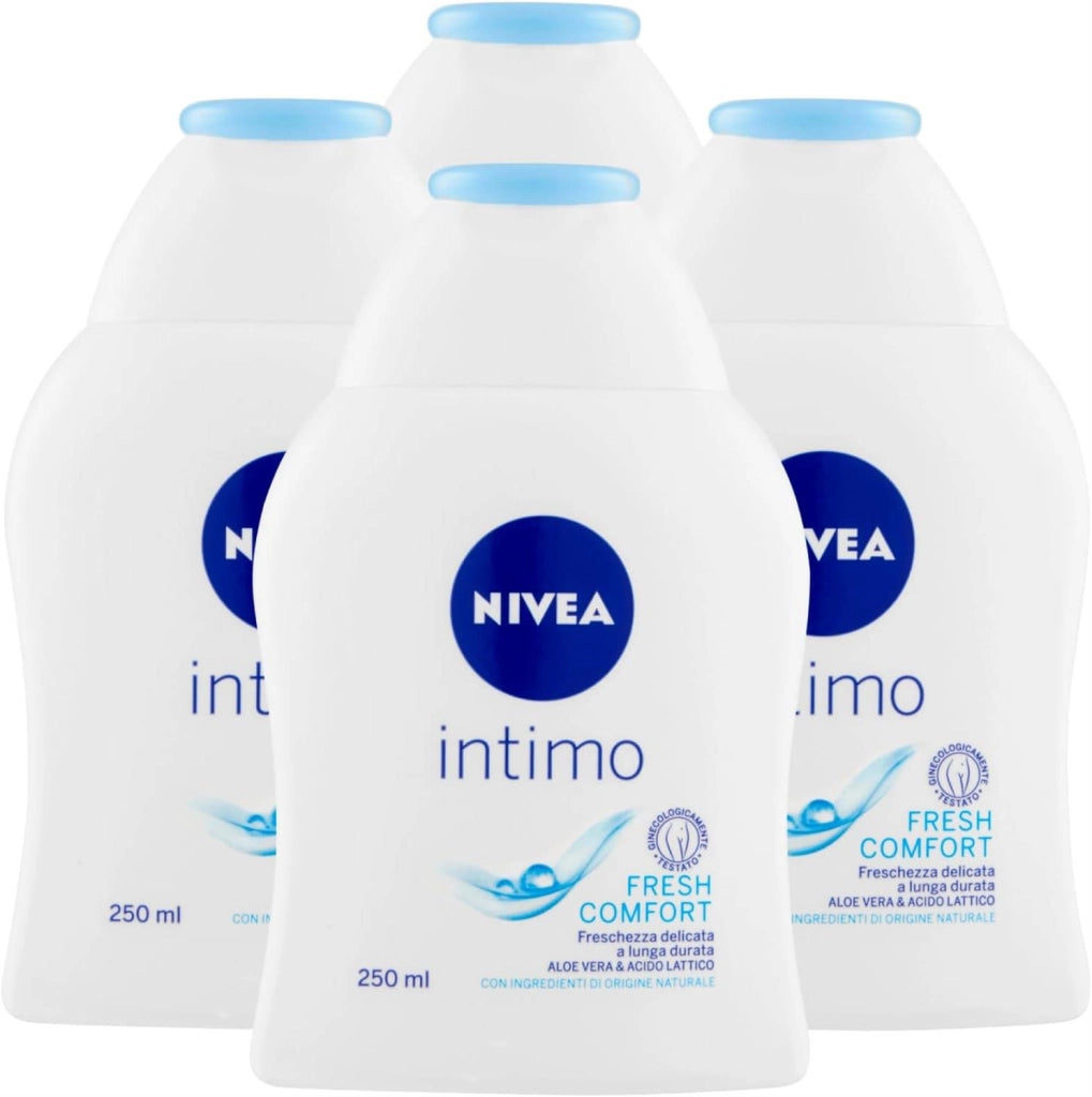NIVEASET 4 PEZZI  DETERGENTE INTIMO FORMATO DA 250ML FRESH COMFORT