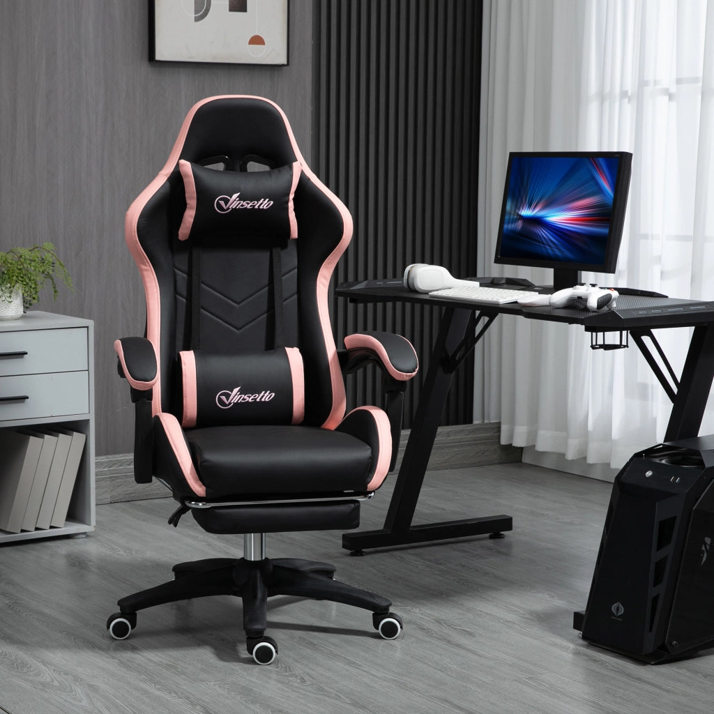 Sedia da ufficio gaming ¨C Minimal ¨C rosa e nero