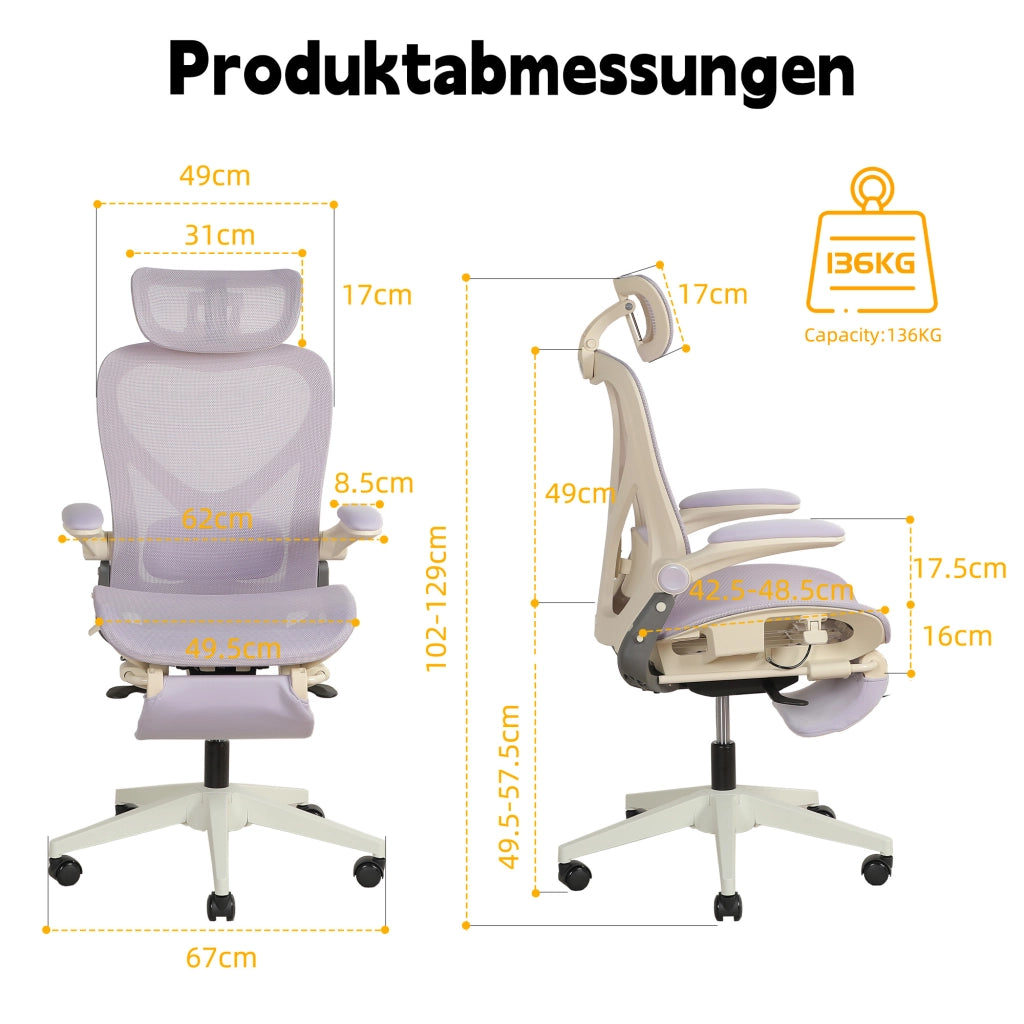 Sedia da ufficio ergonomica ¨C Xylo ¨C viola