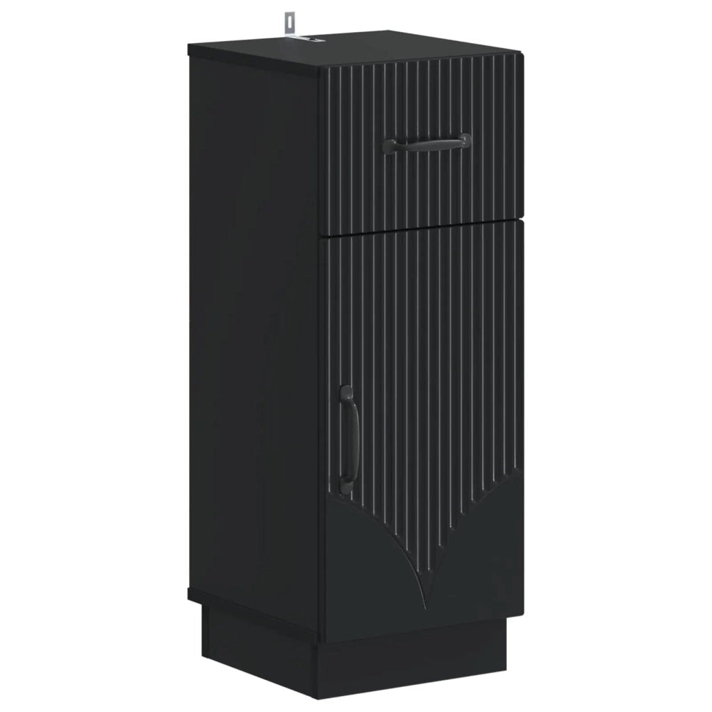 Set di Mobili da Bagno da 4 Pezzi HOORN Nero 3417955