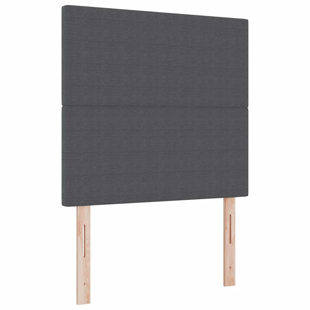 Testiera | Testata Grigio scuro 80 cm Tessuto in Cords
