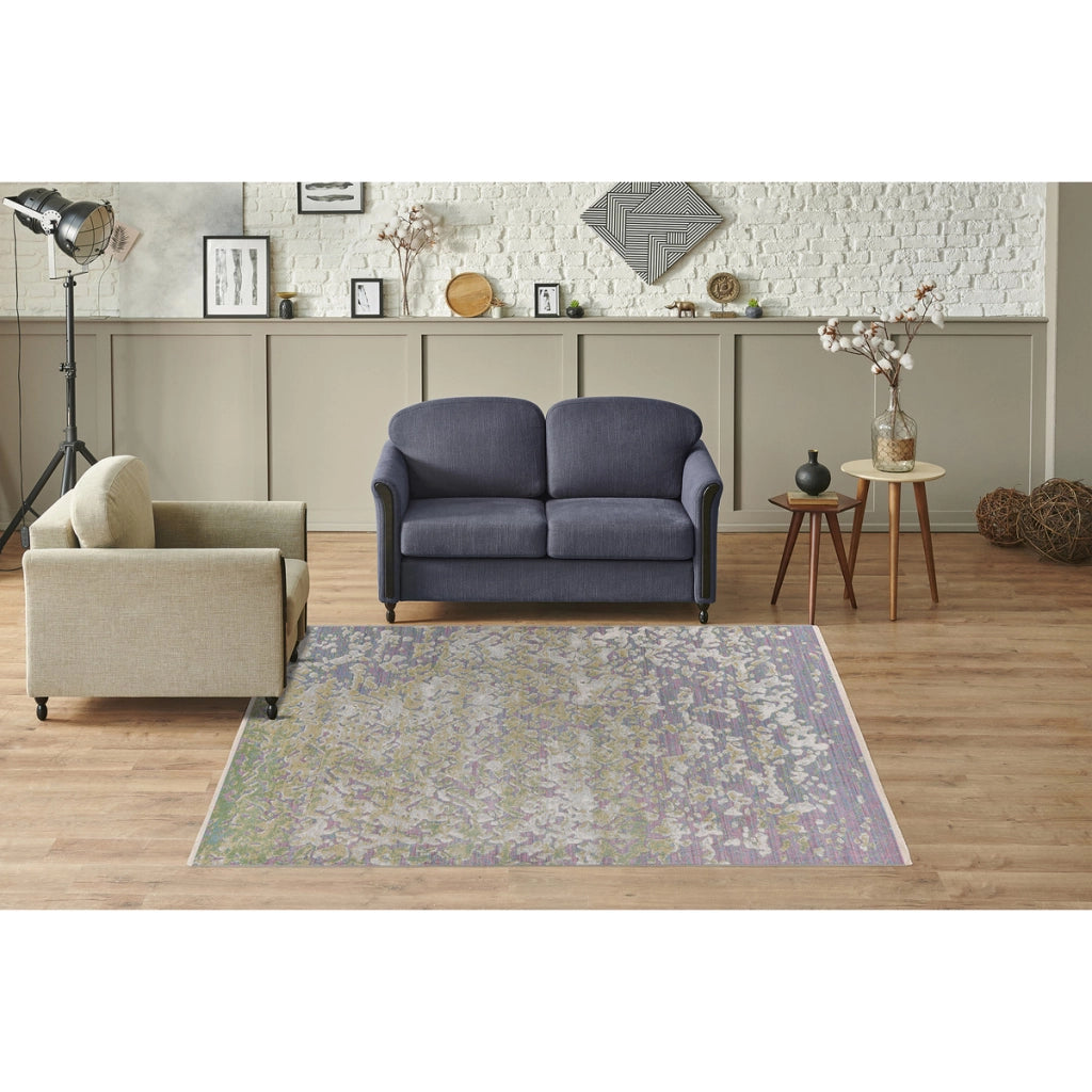 Tappeto a pelo corto Milan 300 verde e beige
