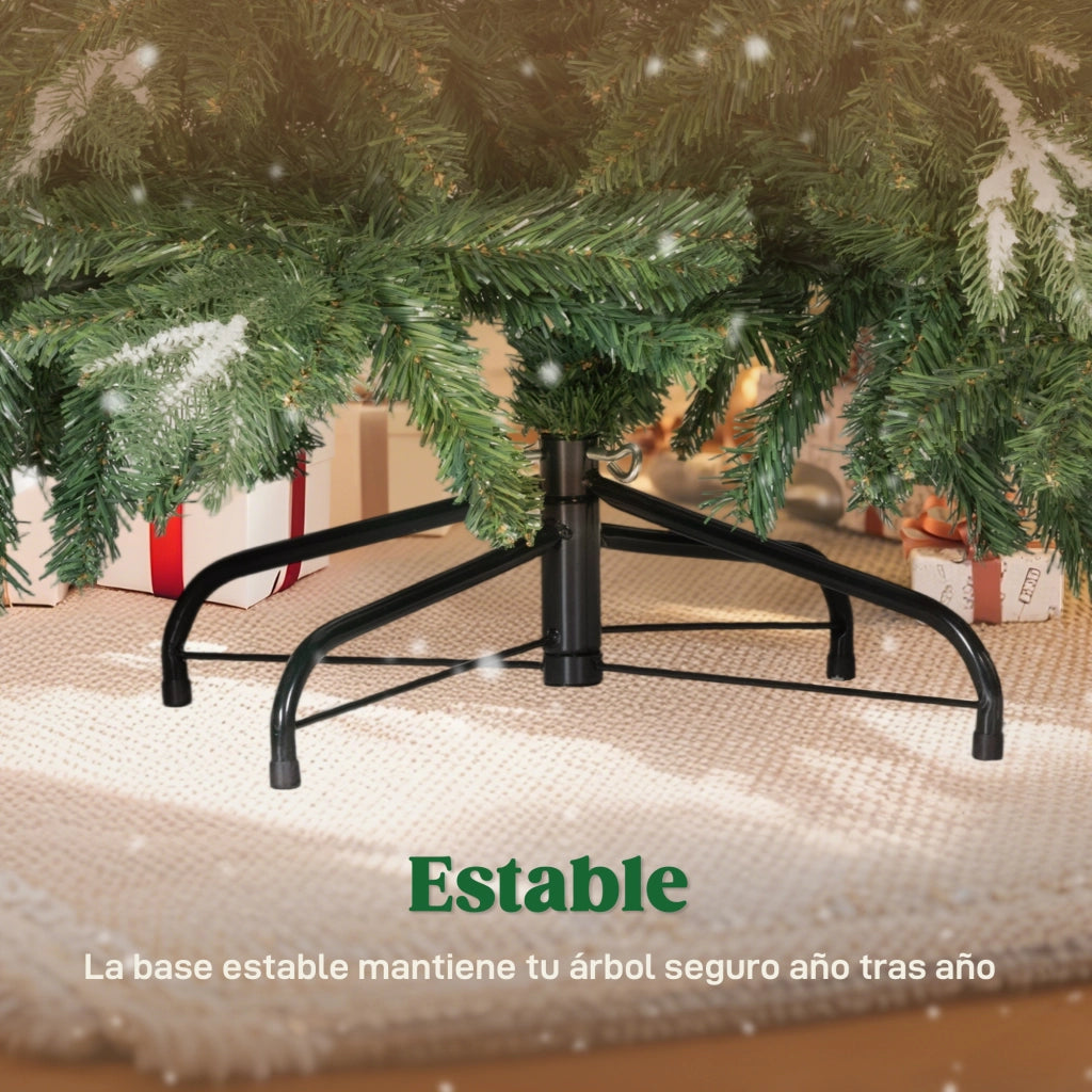 Albero di Natale Artificiale 150 cm ¨C Minimal ¨C Ramo Realistico Effetto Neve Base Pieghevole