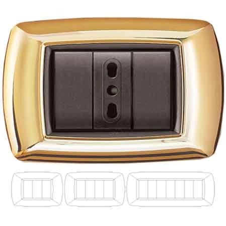 PLACCA COPRINTERRUTTORE ORO 'MYLIFE' 4 moduli - EC ELETTROCANALI