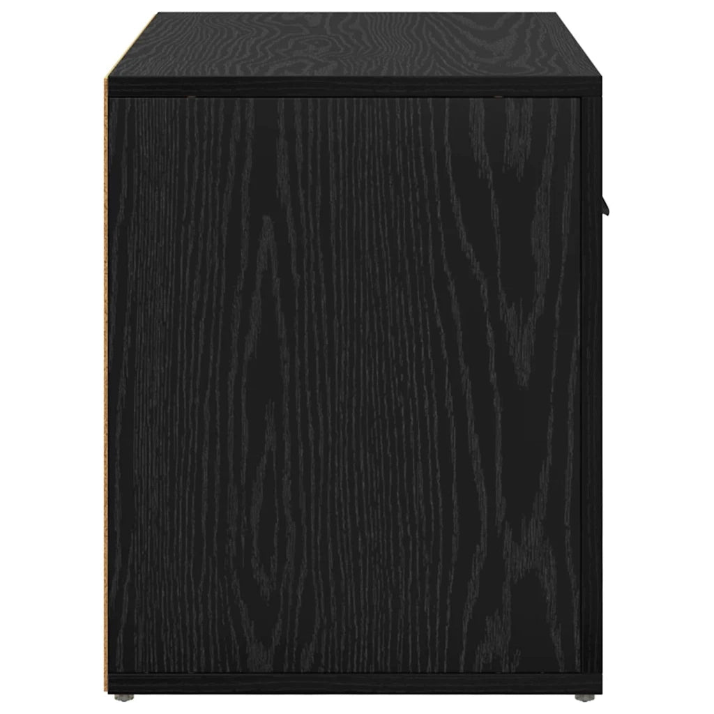 Armadio da Notte Rovere Nero 35 x 60 x 50 cm Legno multistrato 881089