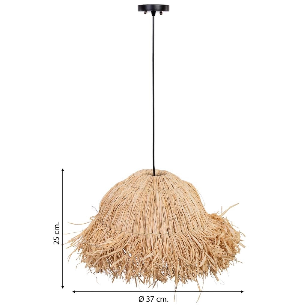 Lampada da soffitto in rafia d37x25