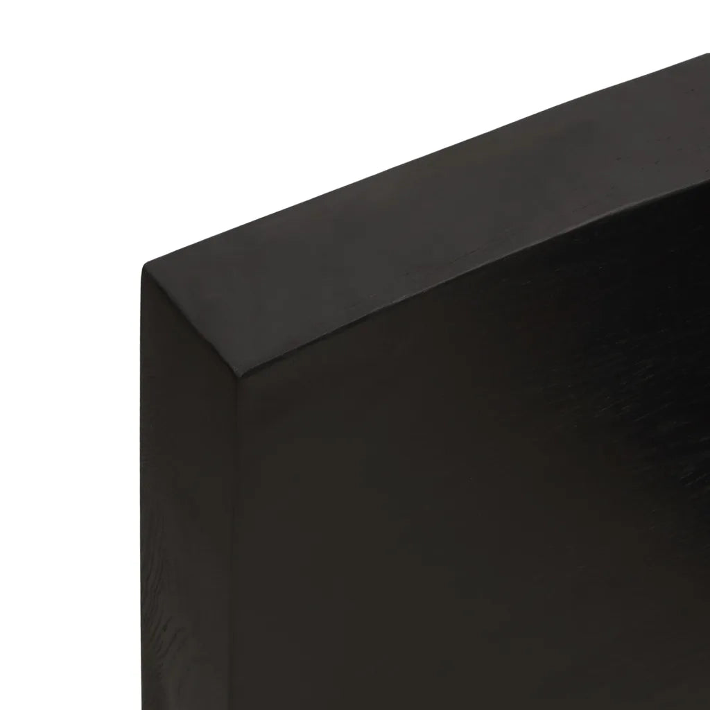 Piano Bagno Marrone Scuro 60x30x(2-6)cm Legno Massello Trattato 3156199