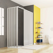 Box doccia angolare 80x100 a soffietto in PVC con apertura centrale Teti