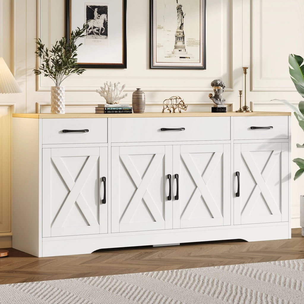 CREDENZA 160x37x75 cm MDF Bianca