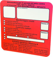 CARTELLO INDICATORE PER PORTAESCA TOPICIDA