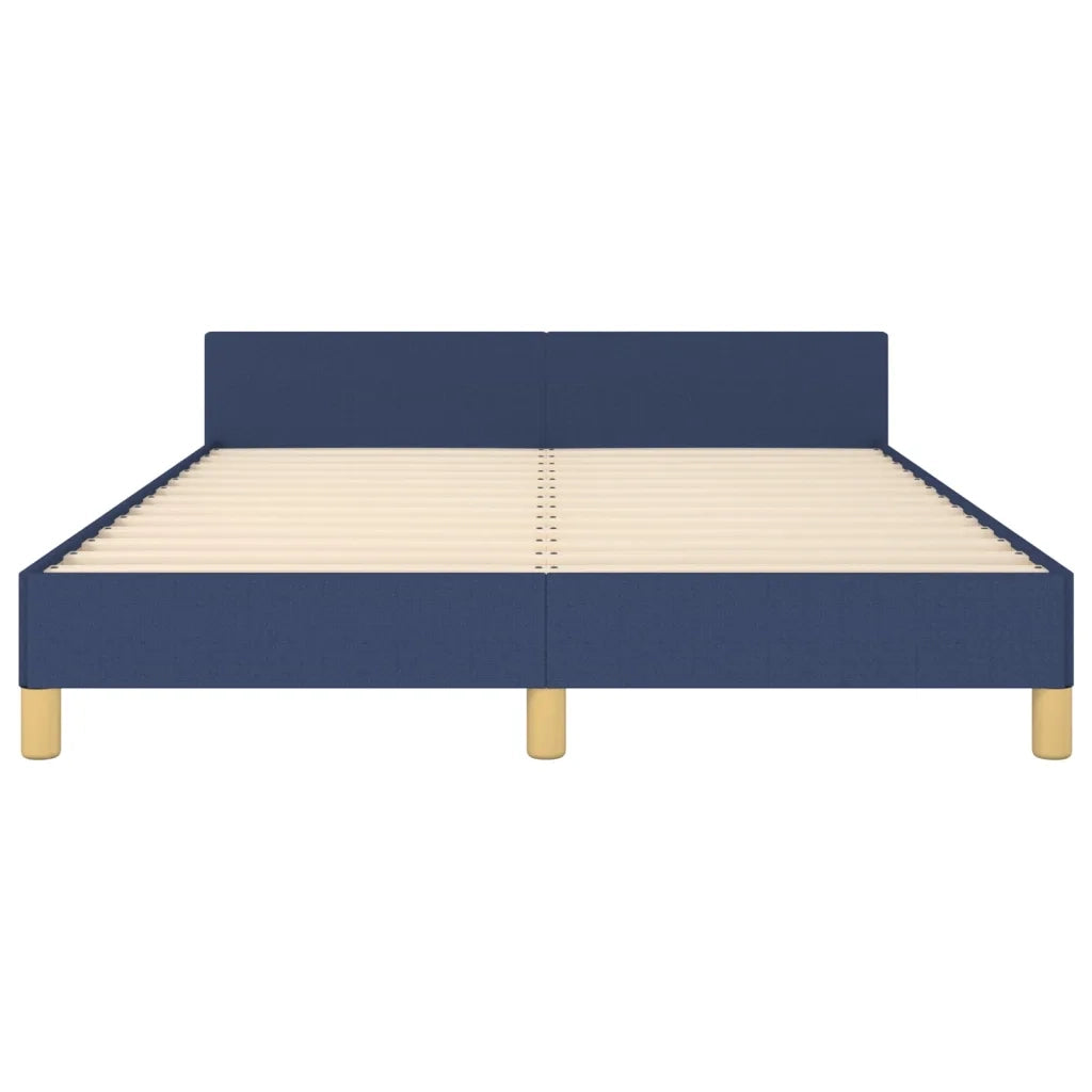 Letto matrimoniale | Letto per adulti | Giroletto senza Materasso Blu 140x200 cm in Tessuto